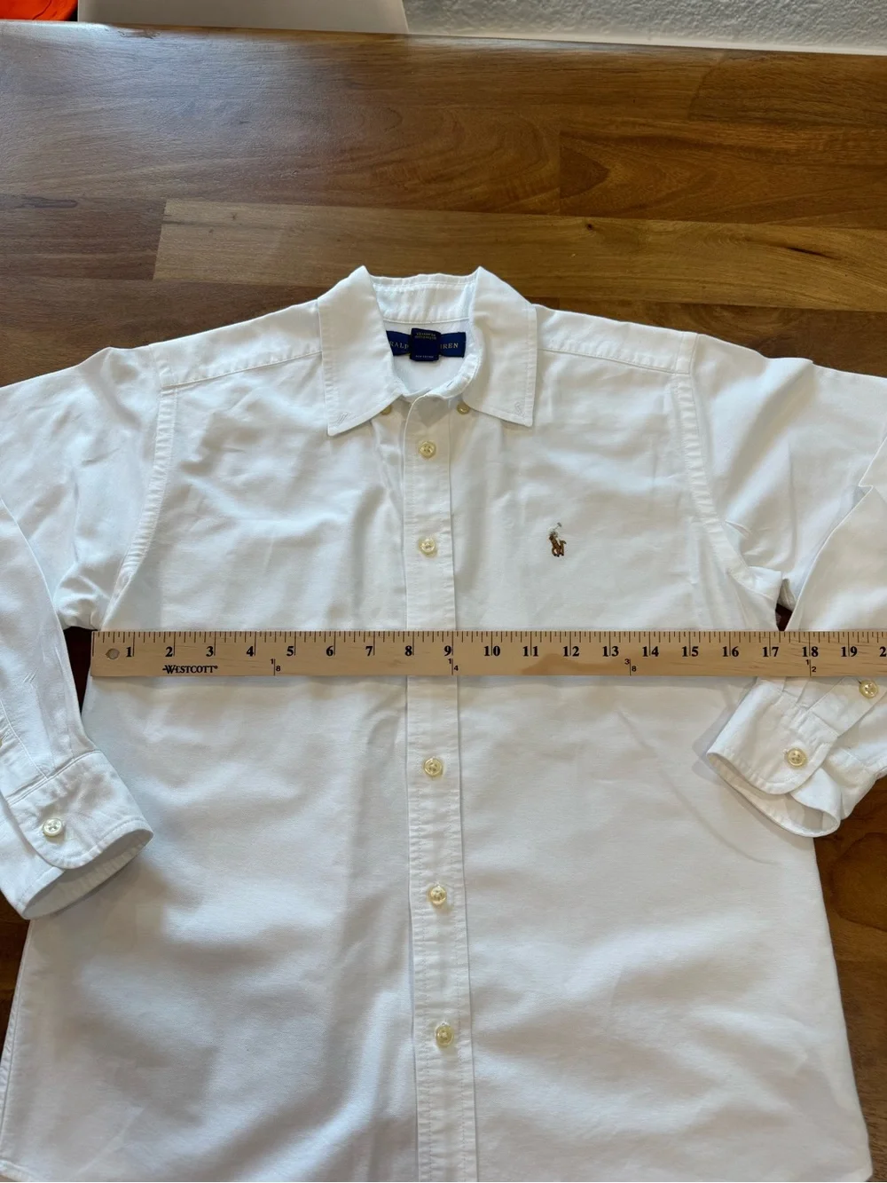 Ralph Lauren Youth White Oxford Button-Down Shirt Size 12
